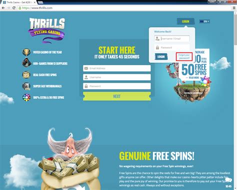 thrills casino login